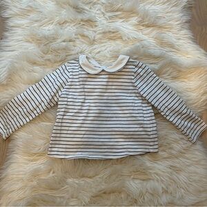 Cyrillus Paris Striped Long Sleeve Kids Shirt Sz 36 months